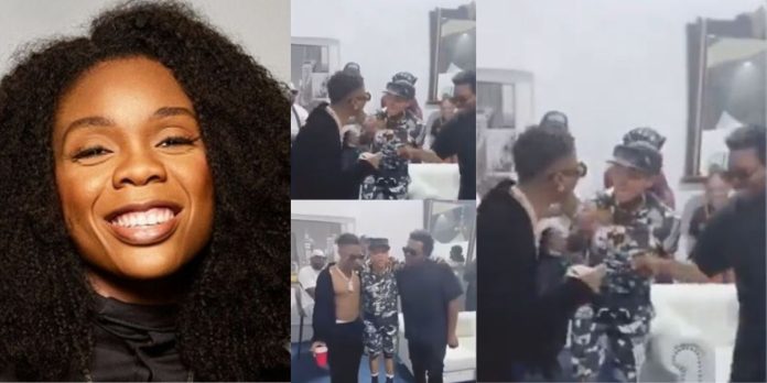 Dancer Kaffy loses it completely as he meets Wizkid and Olamide for the first time (Video)