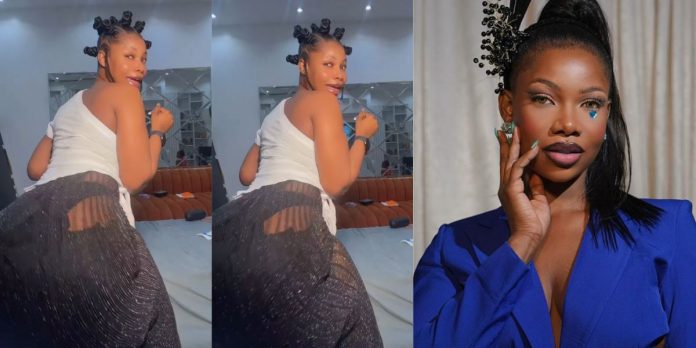 Wetin be this - BBNaija's Tacha flaunts her newly acquired gigantic backside (Video)